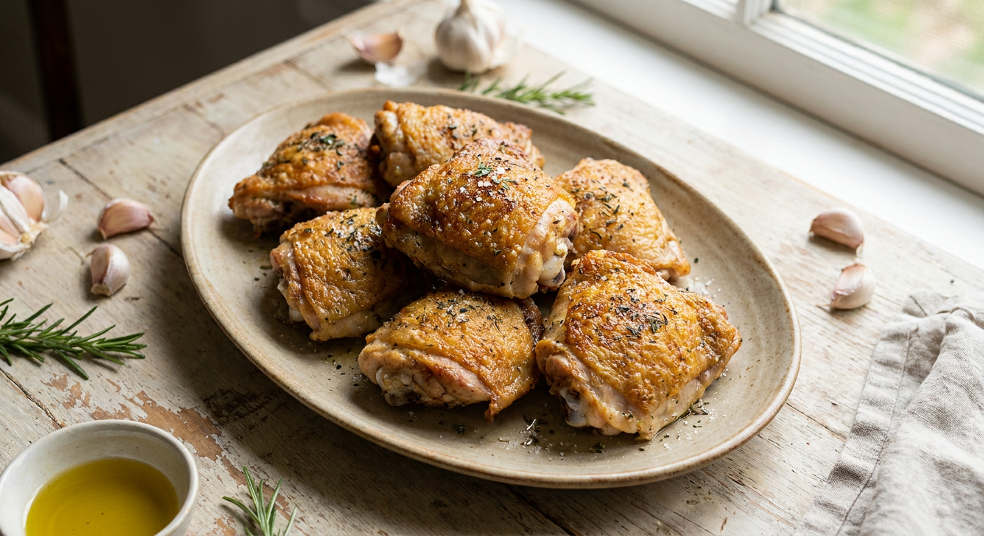 Shatter-Crisp Air Fryer Chicken Thighs in 22 Minutes