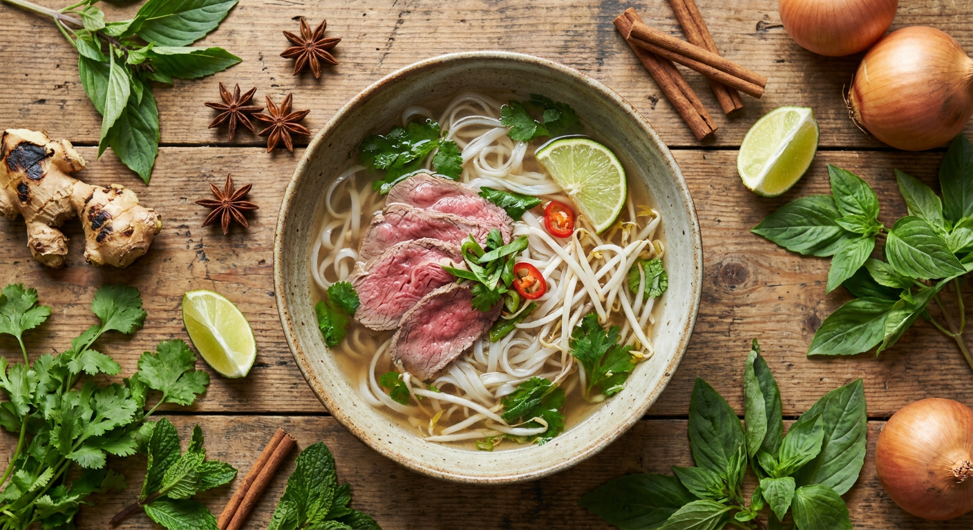 Authentic Beef Pho Recipe: Clear Broth and Rare Ribeye