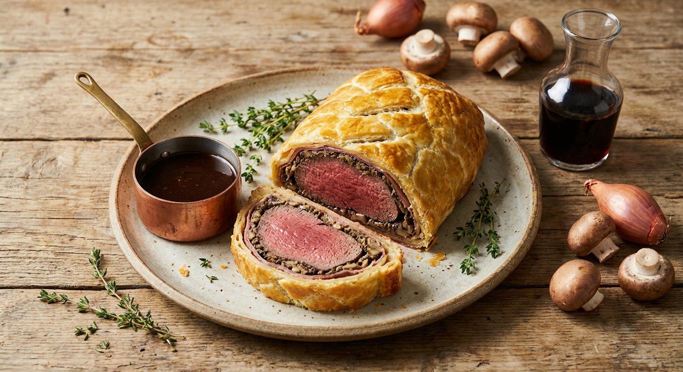 Classic Beef Wellington Recipe with Madeira Sauce