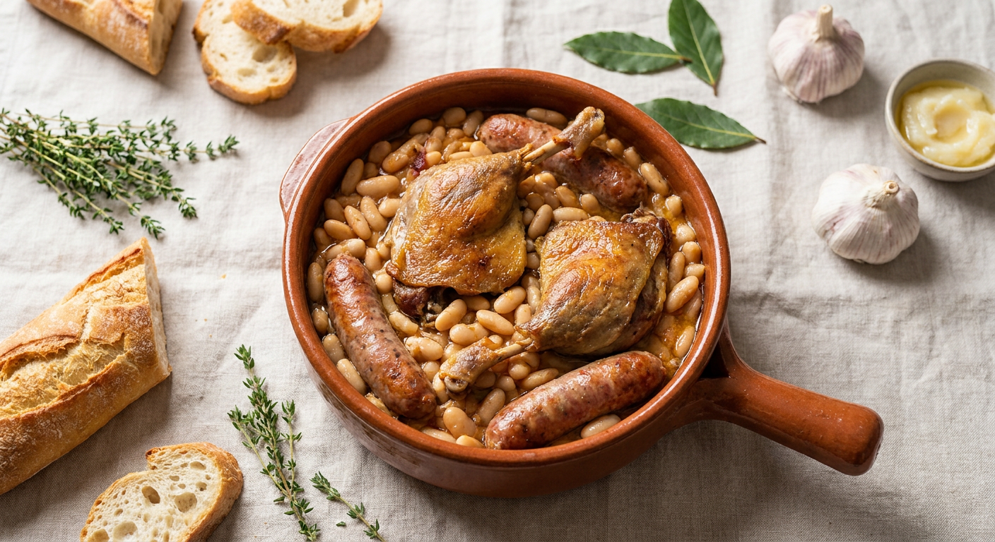 Traditional Toulouse Cassoulet Recipe with Confit Duck