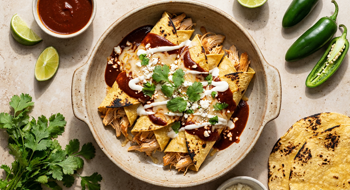 Easy Chicken Enchiladas with 10-Minute Red Sauce