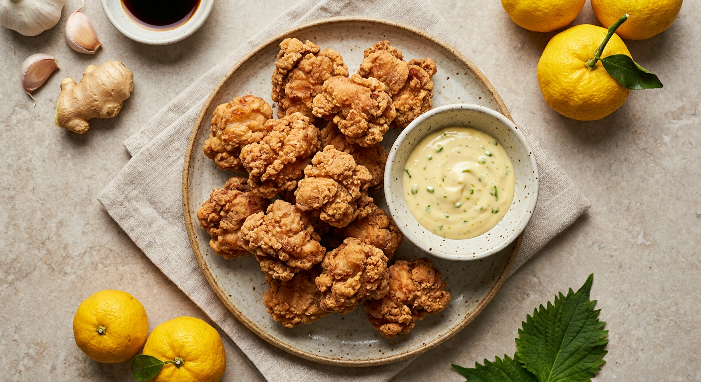 Extra Crispy Chicken Karaage Recipe with Yuzu Kosho Mayo