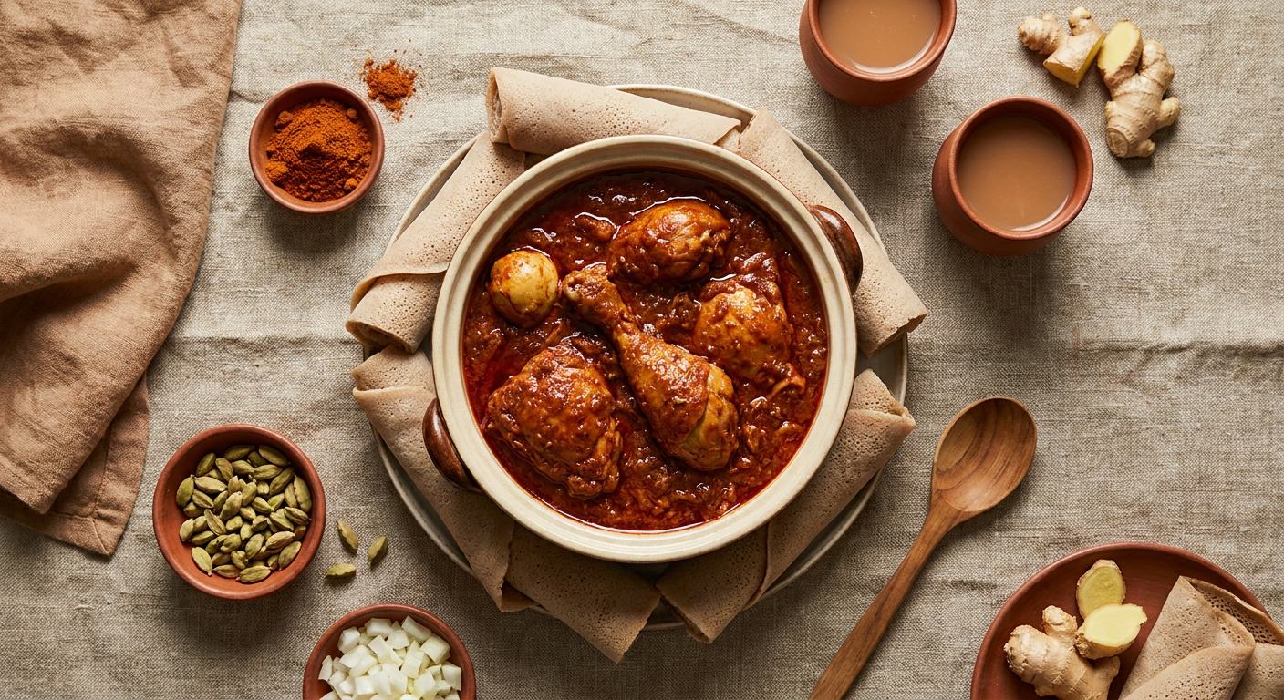 Authentic Doro Wat: Ethiopian Spicy Chicken Stew Recipe