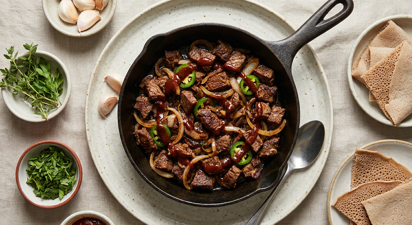Sizzling Ethiopian Beef Tibs Recipe with Awaze