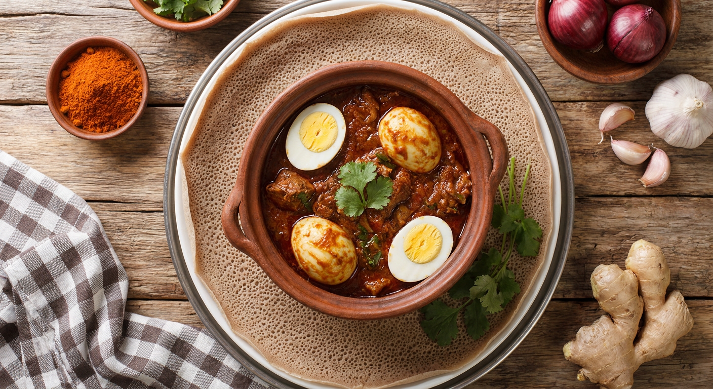 Authentic Ethiopian Doro Wat (Spicy Chicken Stew)