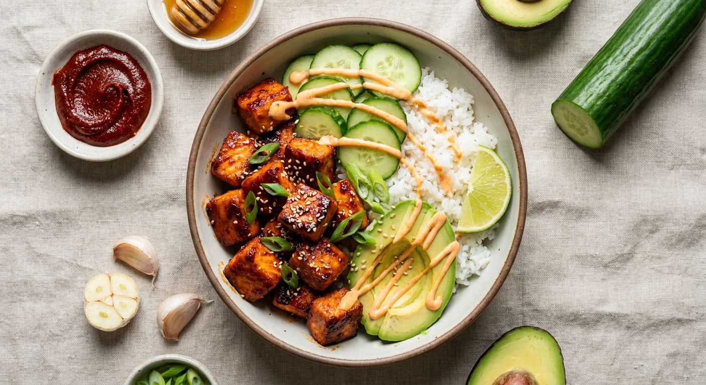 Easy Gochujang Salmon Bowl with Honey and Garlic