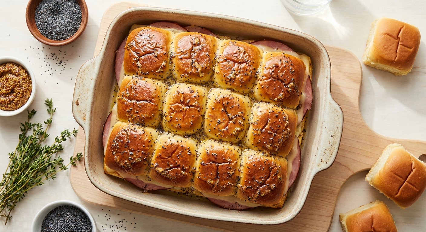 Shatter-Crust Hawaiian Roll Sliders with Ham and Swiss