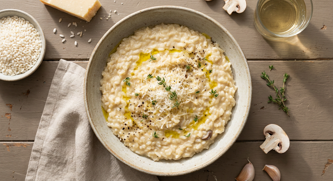 Creamy Instant Pot Risotto with White Wine and Parmesan