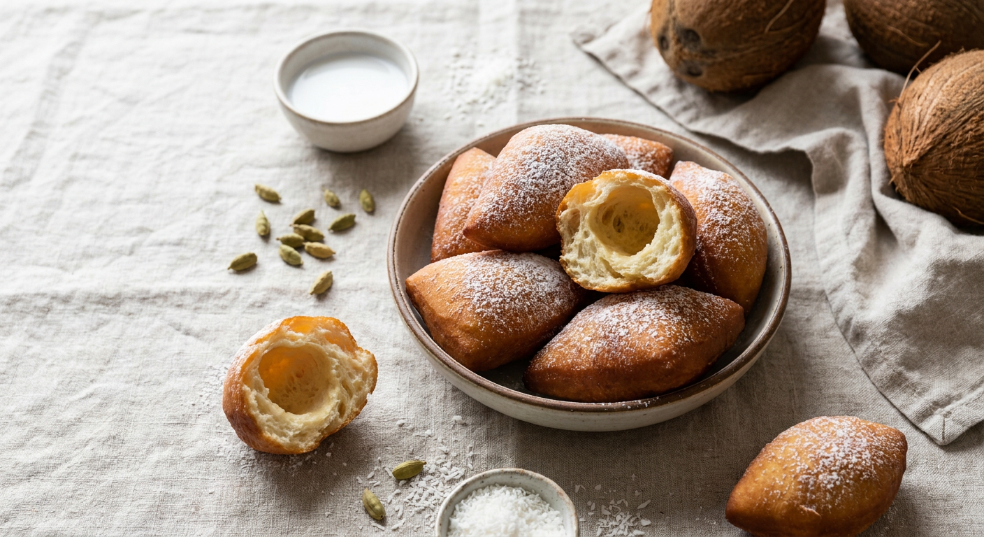 Authentic Kenyan Mandazi Recipe: Soft Coconut Cardamom Doughnuts