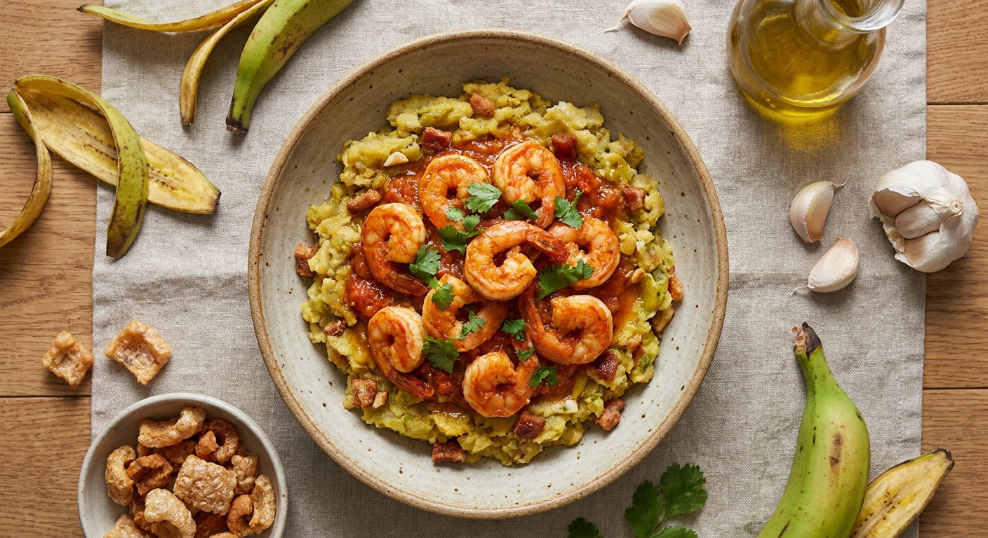 Authentic Mofongo Recipe with Garlic Shrimp