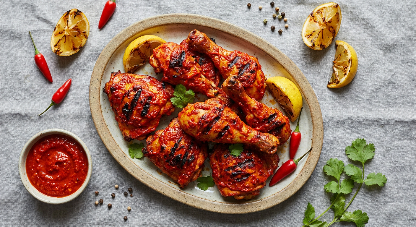 Fiery Peri Peri Chicken with Roasted Red Pepper Marinade