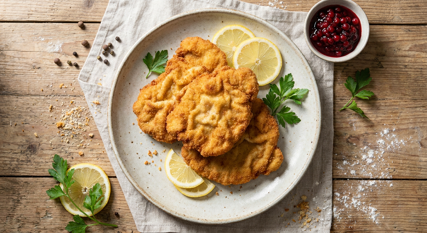Authentic Pork Schnitzel Recipe with Crispy Puffy Crust