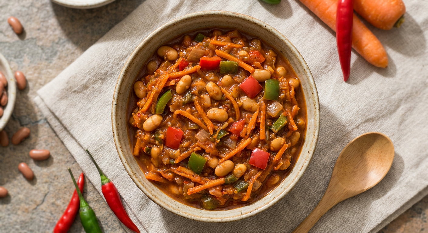 Authentic South African Chakalaka Recipe with Baked Beans