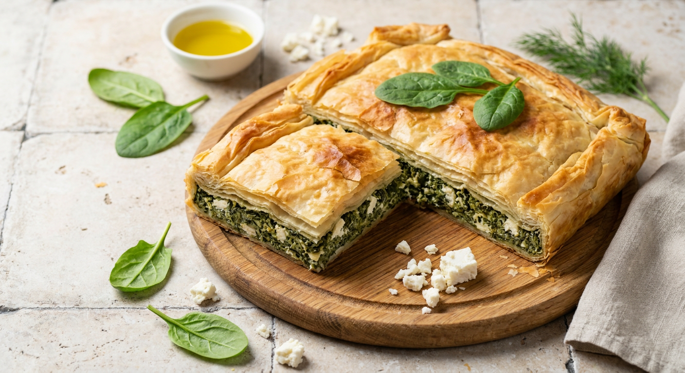 Authentic Spanakopita Recipe: Crispy Greek Spinach Feta Pie
